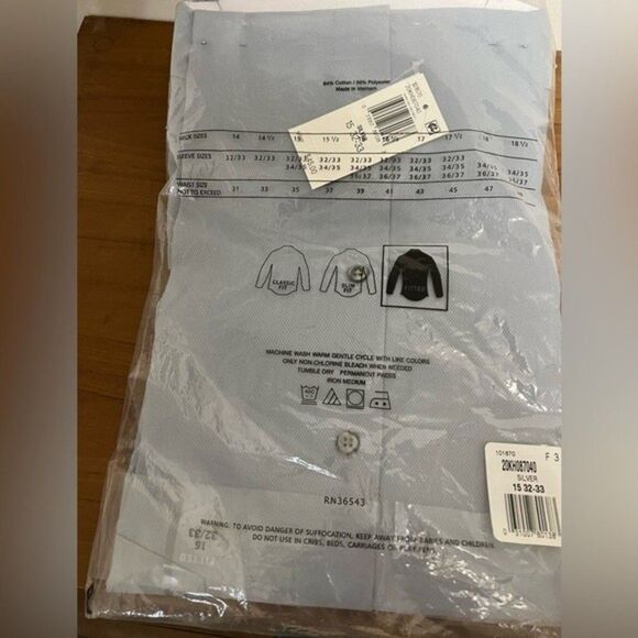 Van Heusen Fitted long sleeve button down Shirt 15 - Picture 4 of 5